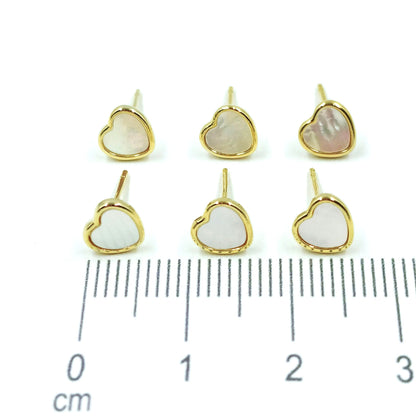 Topo trío corazones nacar