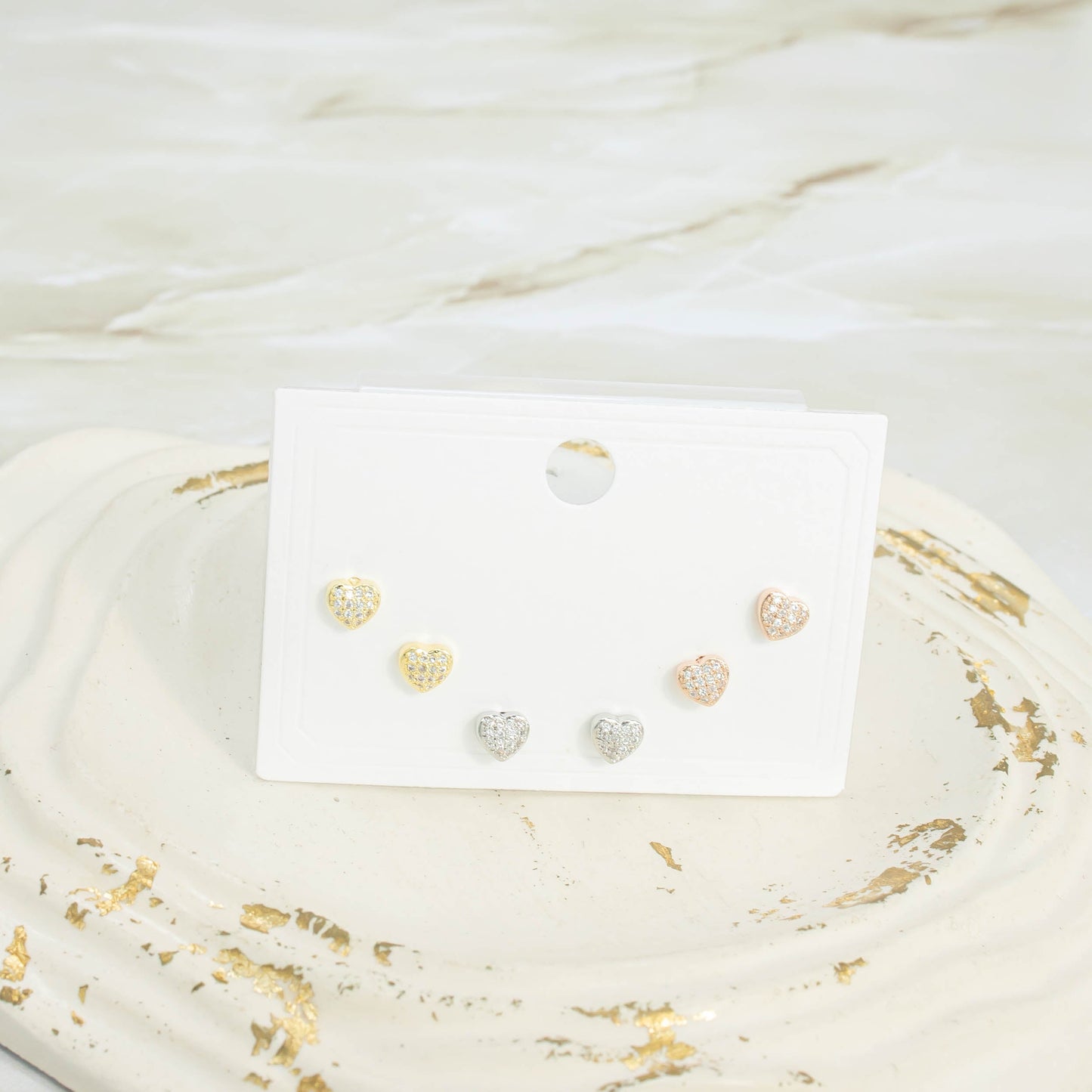 Topo trío corazones 3 oros