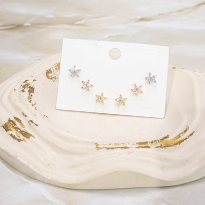 Topo trío 3 oros flores