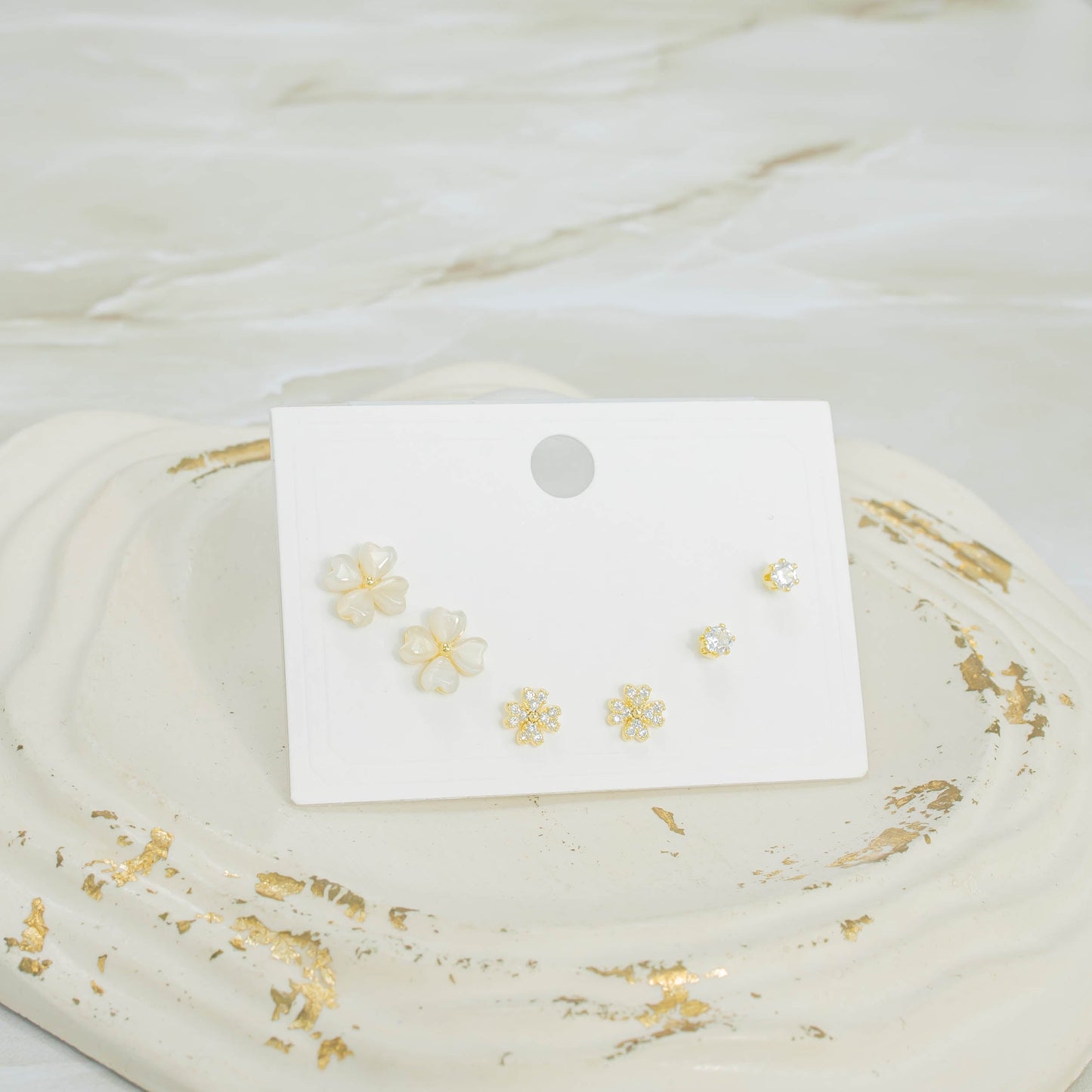 Topo trío flor gemas