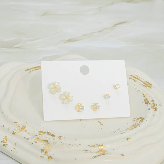 Topo trío flor gemas