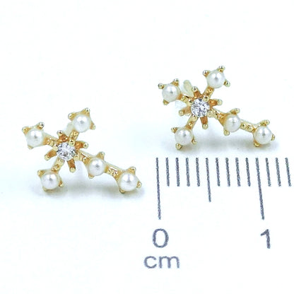 Topo cruz perlas