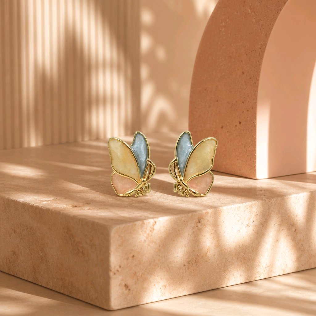 Topo mariposa esmaltada
