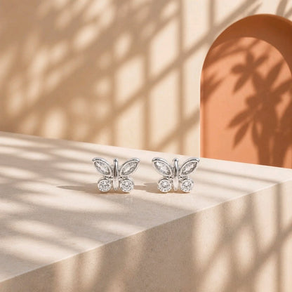 Topo mariposa baño de plata