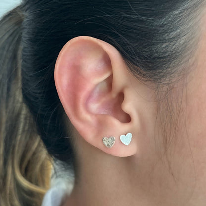 Topo plata corazón diamantado